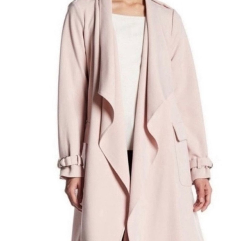 Eliza J Light Pink Trench Coat